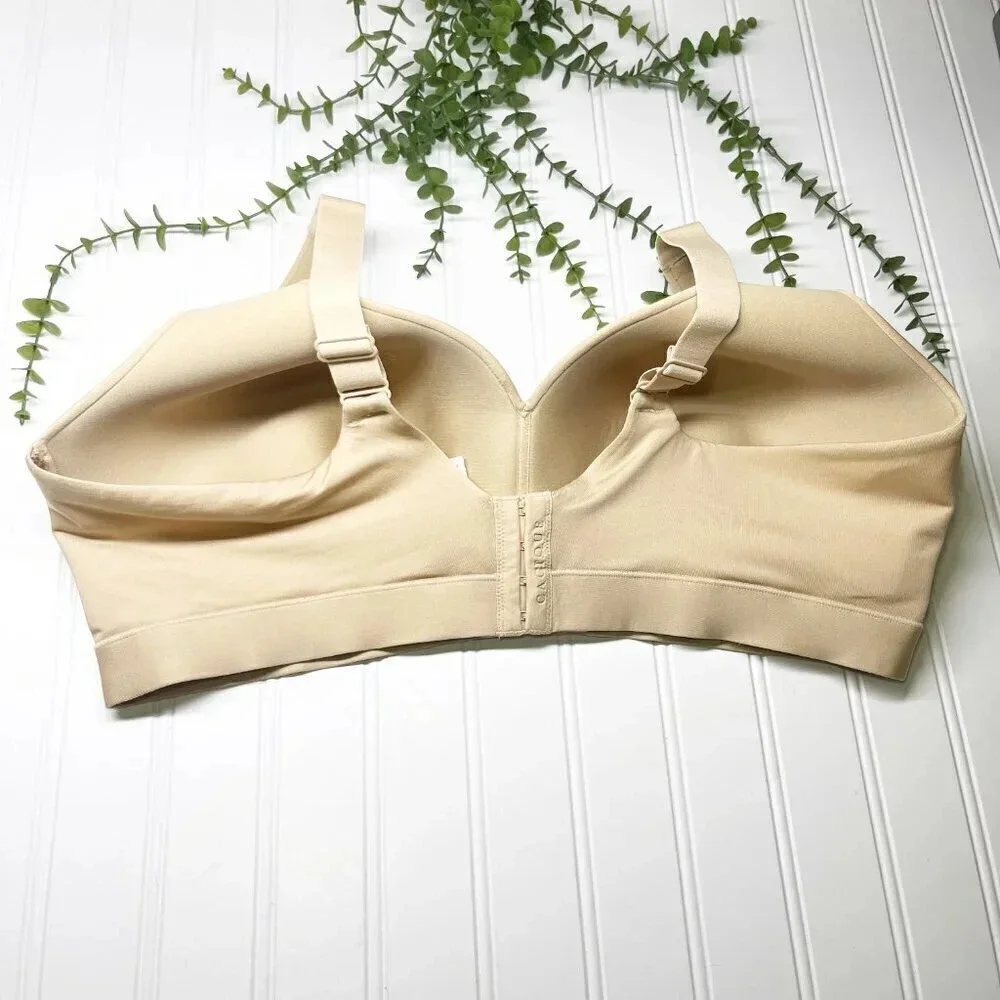 Cacique - Lane Bryant Tan Beige Lightly Lined No Wire Bra Women's Plus Size 42D - Picture 3 of 6
